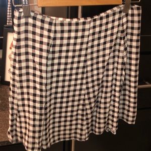 Gingham flare skirt